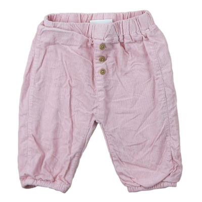 Pantalon rose pâle doublé coton - 3 mois (62)