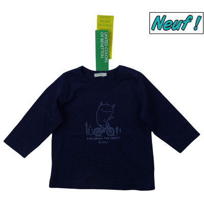 Langärmliges T-Shirt - Benetton - 3-6 Monate 62 cm