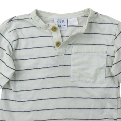 Langärmliges T-Shirt - Zara - 9-12 Monate 80 cm – Secondhand-Babykleidung/-Kinderkleidung von Zara – Les Ptits Potes