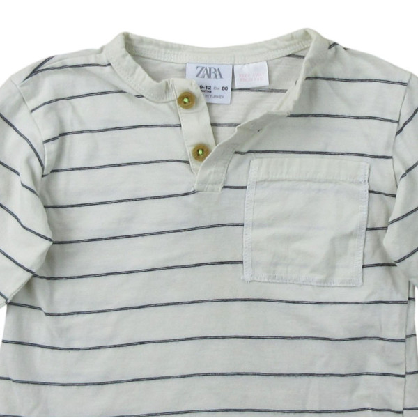 T-Shirt - ZARA - 9-12 mois (80) – Vêtement d’occasion bébé/enfant Zara – Les Ptits Potes