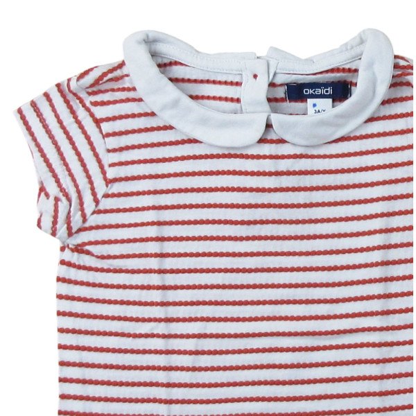 Kurzarm-T-Shirt - Okaidi-Obaibi - 98 cm (3 Jahre) – Secondhand-Babykleidung/-Kinderkleidung von Okaidi-Obaibi – Les Ptits Pot