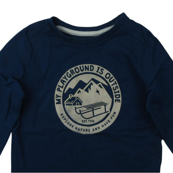 T-Shirt - Lange mouw - Okaidi-Obaibi - 104 cm (4 jaar) – Tweedehands baby- en kinderkleding van Okaidi-Obaibi – Les Ptits Pot