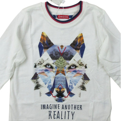 T-Shirt - Lange mouw - Chicco - 92 cm (2 jaar) – Tweedehands baby- en kinderkleding van Chicco – Les Ptits Potes