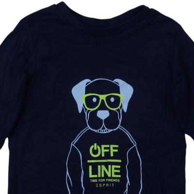 T-Shirt - Lange mouw - Esprit - 4-5 jaar 104-110 cm – Tweedehands baby- en kinderkleding van Esprit – Les Ptits Potes