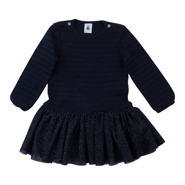 Jurk - Petit bateau - 81 cm (18 maanden) – Tweedehands baby- en kinderkleding van Petit bateau – Les Ptits Potes