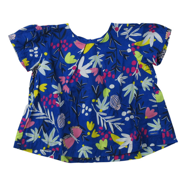Blouse met korte mouwen - Catimini - 80 cm (18 maanden) – Tweedehands baby- en kinderkleding van Catimini – Les Ptits Potes
