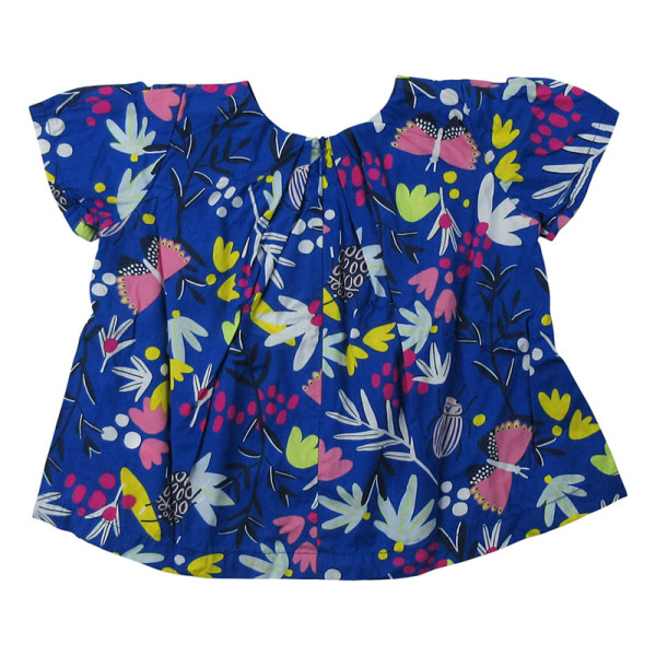 Blouse met korte mouwen - Catimini - 80 cm (18 maanden) – Tweedehands baby- en kinderkleding van Catimini – Les Ptits Potes