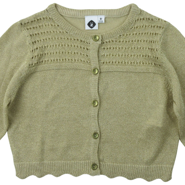 Gilet doré - GRAIN DE BLÉ - 5 ans (110) – Vêtement d’occasion bébé/enfant Grain de blé – Les Ptits Potes