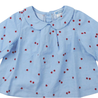 Bluse mit langen Ärmeln - Jacadi - 74 cm (12 Monate) – Secondhand-Babykleidung/-Kinderkleidung von Jacadi – Les Ptits Potes