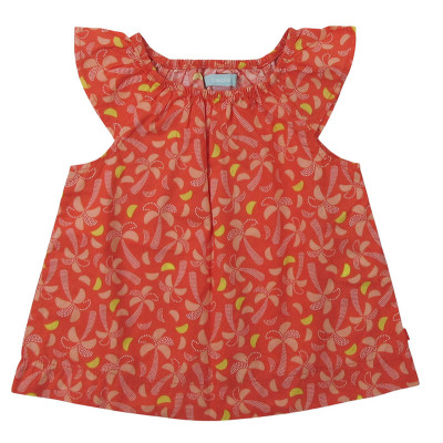 Blouse met korte mouwen - Okaidi-Obaibi - 80 cm (18 maanden)