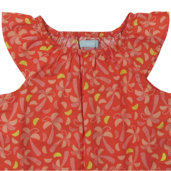 Blouse met korte mouwen - Okaidi-Obaibi - 80 cm (18 maanden) – Tweedehands baby- en kinderkleding van Okaidi-Obaibi – Les Pti