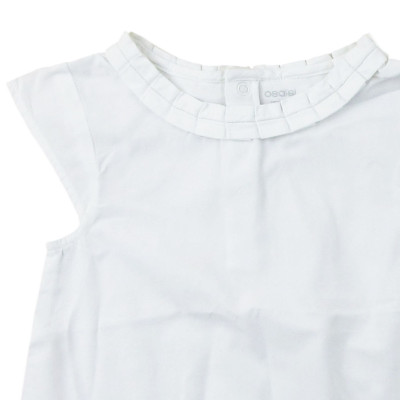 Blouse met korte mouwen - Okaidi-Obaibi - 80 cm (18 maanden) – Tweedehands baby- en kinderkleding van Okaidi-Obaibi – Les Pti