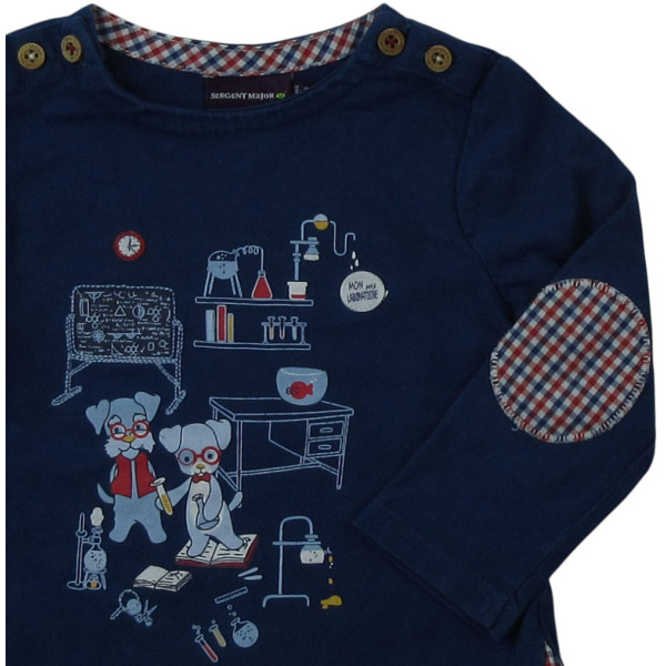 Langarmshirt - Sergent Major - 74 cm (12 Monate) – Secondhand-Babykleidung/-Kinderkleidung von Sergent Major – Les Ptits Pote