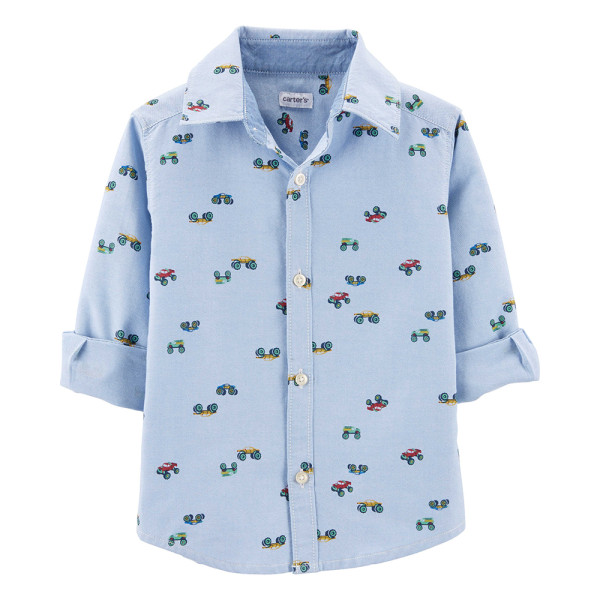 Overhemd met lange mouwen - Carter's - 2 jaar – Tweedehands baby- en kinderkleding van Carter's – Les Ptits Potes