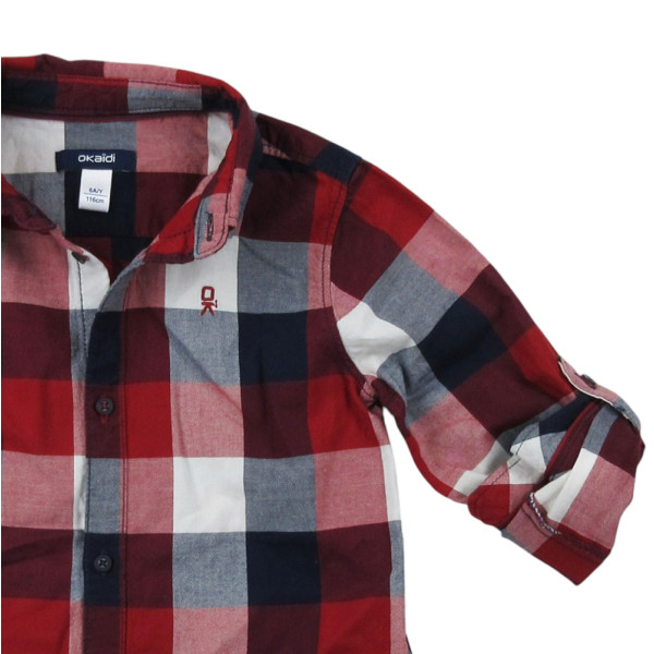 Chemise convertible - OKAÏDI - 6 ans (116) – Vêtement d’occasion bébé/enfant Okaidi-Obaibi – Les Ptits Potes