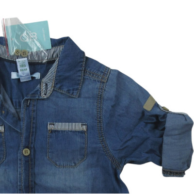 Chemise neuve - OBAÏBI - 18 mois – Vêtement d’occasion bébé/enfant Okaidi-Obaibi – Les Ptits Potes