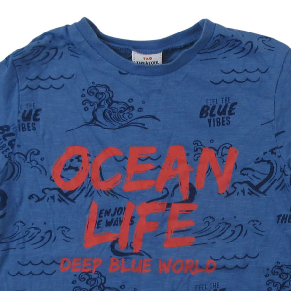 T-shirt met korte mouwen - Tape à l'Oeil - 116 cm (6 jaar) – Tweedehands baby- en kinderkleding van Tape à l'Oeil – Les Ptits