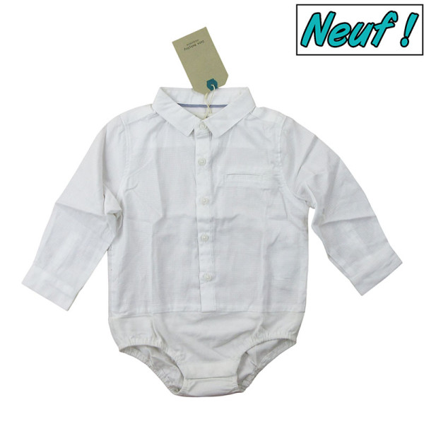 Hemd mit langen Ärmeln - Zara - 80 cm (12 Monate) – Secondhand-Babykleidung/-Kinderkleidung von Zara – Les Ptits Potes