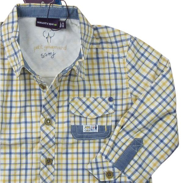 Overhemd met lange mouwen - Sergent Major - 18 maanden – Tweedehands baby- en kinderkleding van Sergent Major – Les Ptits Pot