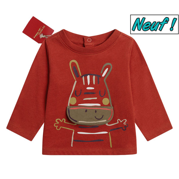 Langarmshirt - Dpam - 74 cm (12 Monate) – Secondhand-Babykleidung/-Kinderkleidung von Dpam – Les Ptits Potes