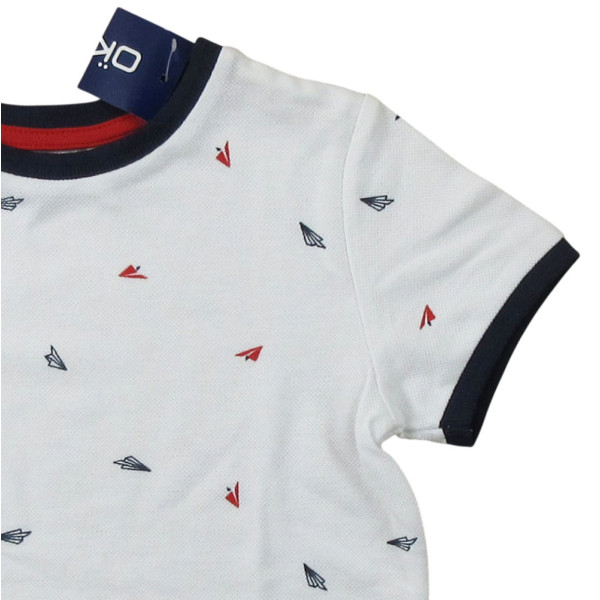 T-shirt met korte mouwen - Okaidi-Obaibi - 104 cm (4 jaar) – Tweedehands baby- en kinderkleding van Okaidi-Obaibi – Les Ptits