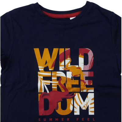 T-shirt met korte mouwen - Okaidi-Obaibi - 104 cm (4 jaar) – Tweedehands baby- en kinderkleding van Okaidi-Obaibi – Les Ptits