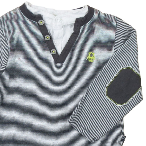 T-shirt met lange mouwen - Okaidi-Obaibi - 74 cm (12 maanden) – Tweedehands baby- en kinderkleding van Okaidi-Obaibi – Les Pt