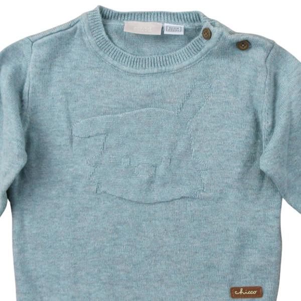 Trui - Chicco - 6 maanden – Tweedehands baby- en kinderkleding van Chicco – Les Ptits Potes
