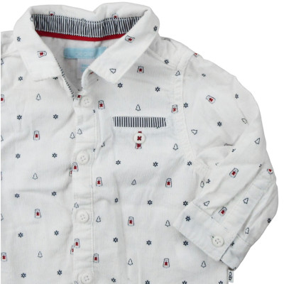 Hemd mit langen Ärmeln - Okaidi-Obaibi - 68 cm (6 Monate) – Secondhand-Babykleidung/-Kinderkleidung von Okaidi-Obaibi – Les P