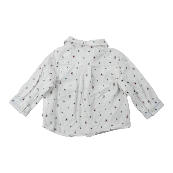 Overhemd met lange mouwen - Okaidi-Obaibi - 68 cm (6 maanden) – Tweedehands baby- en kinderkleding van Okaidi-Obaibi – Les Pt