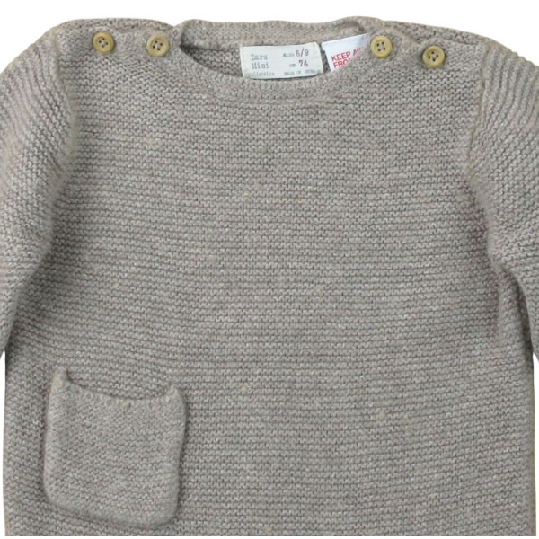 Pull - ZARA - 6-9 mois (74) – Vêtement d’occasion bébé/enfant Zara – Les Ptits Potes