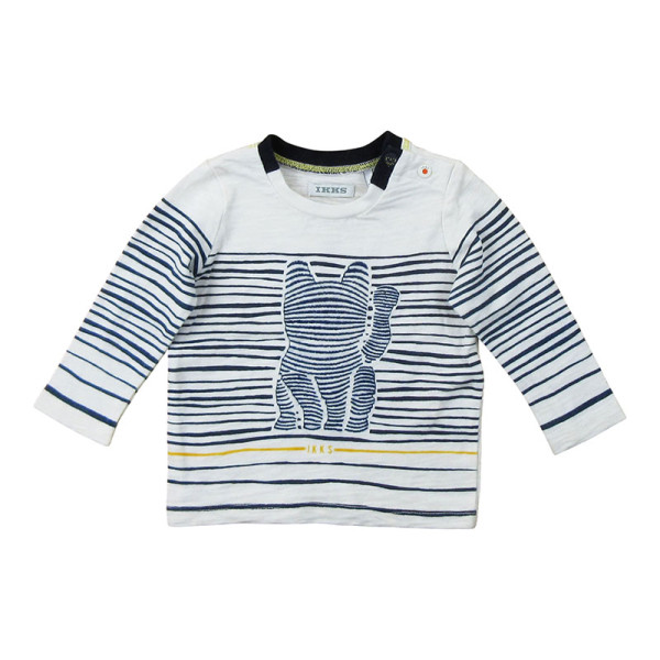 T-Shirt - IKKS - 3 mois – Vêtement d’occasion bébé/enfant IKKS – Les Ptits Potes