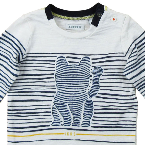 T-Shirt - IKKS - 3 mois – Vêtement d’occasion bébé/enfant IKKS – Les Ptits Potes