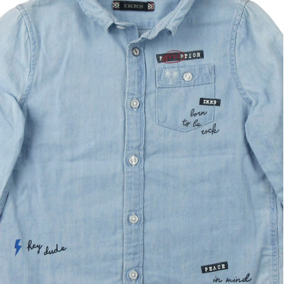 Hemd mit langen Ärmeln - IKKS - 104 cm (4 Jahre) – Secondhand-Babykleidung/-Kinderkleidung von IKKS – Les Ptits Potes