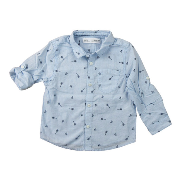 Chemise convertible - ZARA - 12-18 mois (86) – Vêtement d’occasion bébé/enfant Zara – Les Ptits Potes