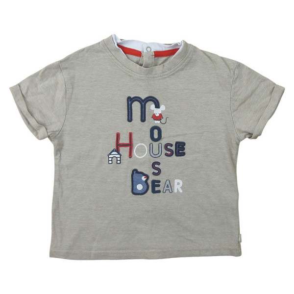 T-Shirt - OBAÏBI - 12 mois (74) – Vêtement d’occasion bébé/enfant Okaidi-Obaibi – Les Ptits Potes