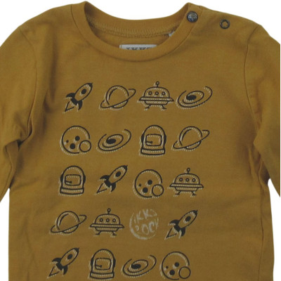 T-shirt met lange mouwen - IKKS - 67 cm (6 maanden) – Tweedehands baby- en kinderkleding van IKKS – Les Ptits Potes
