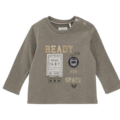 T-shirt met lange mouwen - IKKS - 80 cm (18 maanden) – Tweedehands baby- en kinderkleding van IKKS – Les Ptits Potes