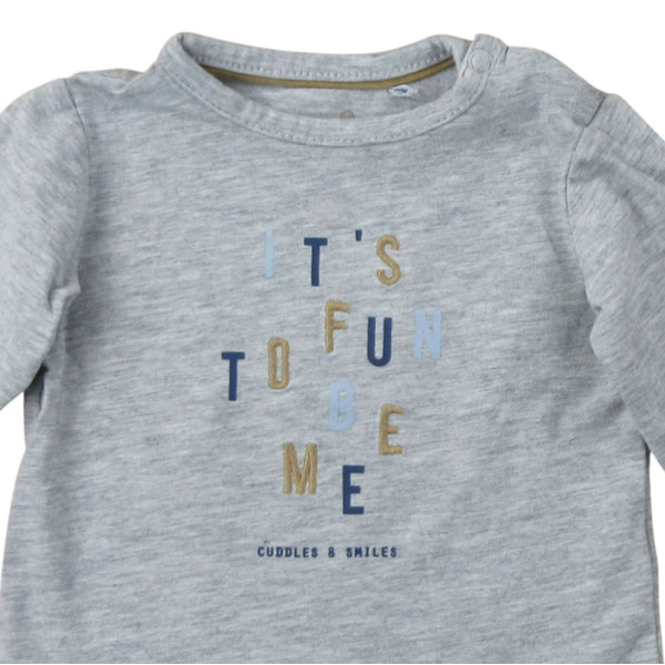 T-Shirt - CUDDLES & SMILES - 3 mois (62) – Vêtement d’occasion bébé/enfant Cuddles and Smiles – Les Ptits Potes