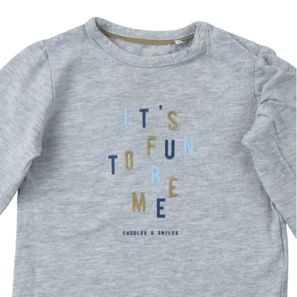 T-shirt met lange mouwen - Cuddles and Smiles - 68 cm (6 maanden) – Tweedehands baby- en kinderkleding van Cuddles and Smiles