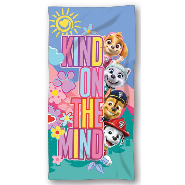 Nieuwe badhanddoek - PAT PATROUILLE - 70 x 140cm – Tweedehands baby- en kinderkleding van  – Les Ptits Potes