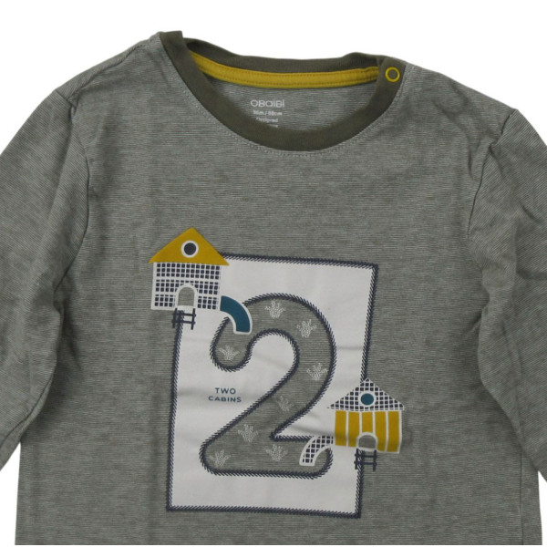 Langarmshirt - Okaidi-Obaibi - 98 cm (3 Jahre) – Secondhand-Babykleidung/-Kinderkleidung von Okaidi-Obaibi – Les Ptits Potes