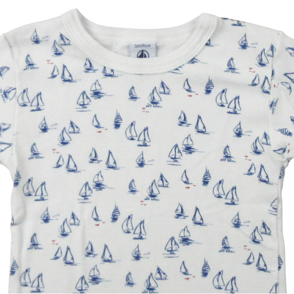 T-Shirt - PETIT BATEAU - 2 ans (86) – Vêtement d’occasion bébé/enfant Petit bateau – Les Ptits Potes