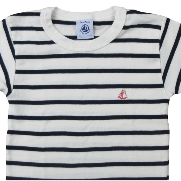 T-shirt met korte mouwen - Petit bateau - 86 cm (2 jaar) – Tweedehands baby- en kinderkleding van Petit bateau – Les Ptits Po
