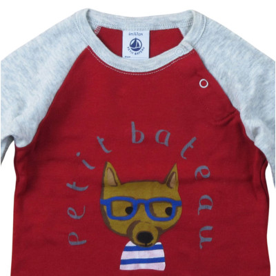 T-shirt met lange mouwen - Petit bateau - 67 cm (6 maanden) – Tweedehands baby- en kinderkleding van Petit bateau – Les Ptits