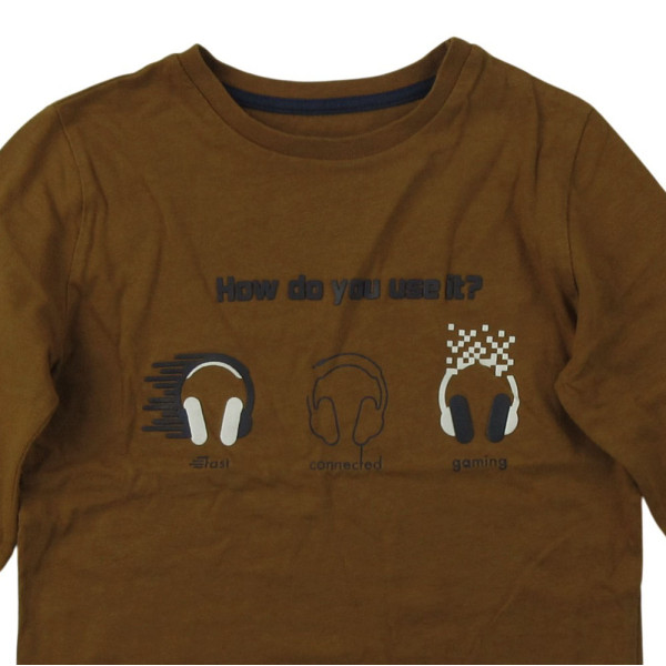 T-shirt met lange mouwen - Okaidi-Obaibi - 116 cm (6 jaar) – Tweedehands baby- en kinderkleding van Okaidi-Obaibi – Les Ptits