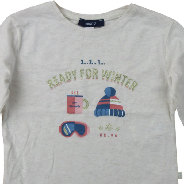 Langarmshirt - Okaidi-Obaibi - 98 cm (3 Jahre) – Secondhand-Babykleidung/-Kinderkleidung von Okaidi-Obaibi – Les Ptits Potes