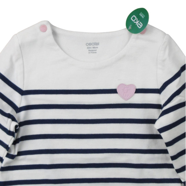 T-Shirt neuf - OBAÏBI - 23 mois (86) – Vêtement d’occasion bébé/enfant Okaidi-Obaibi – Les Ptits Potes