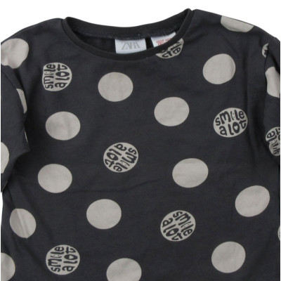 T-shirt met lange mouwen - Zara - 9-12 maanden 80 cm – Tweedehands baby- en kinderkleding van Zara – Les Ptits Potes
