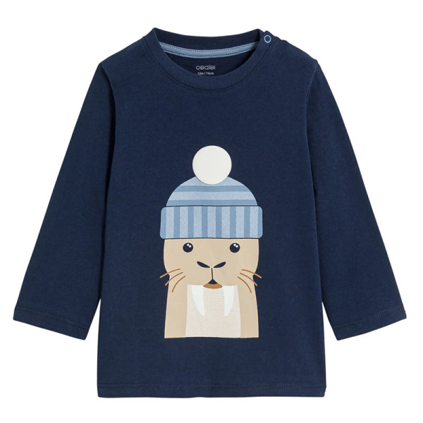 T-shirt met lange mouwen - Okaidi-Obaibi - 74 cm (12 maanden) – Tweedehands baby- en kinderkleding van Okaidi-Obaibi – Les Pt